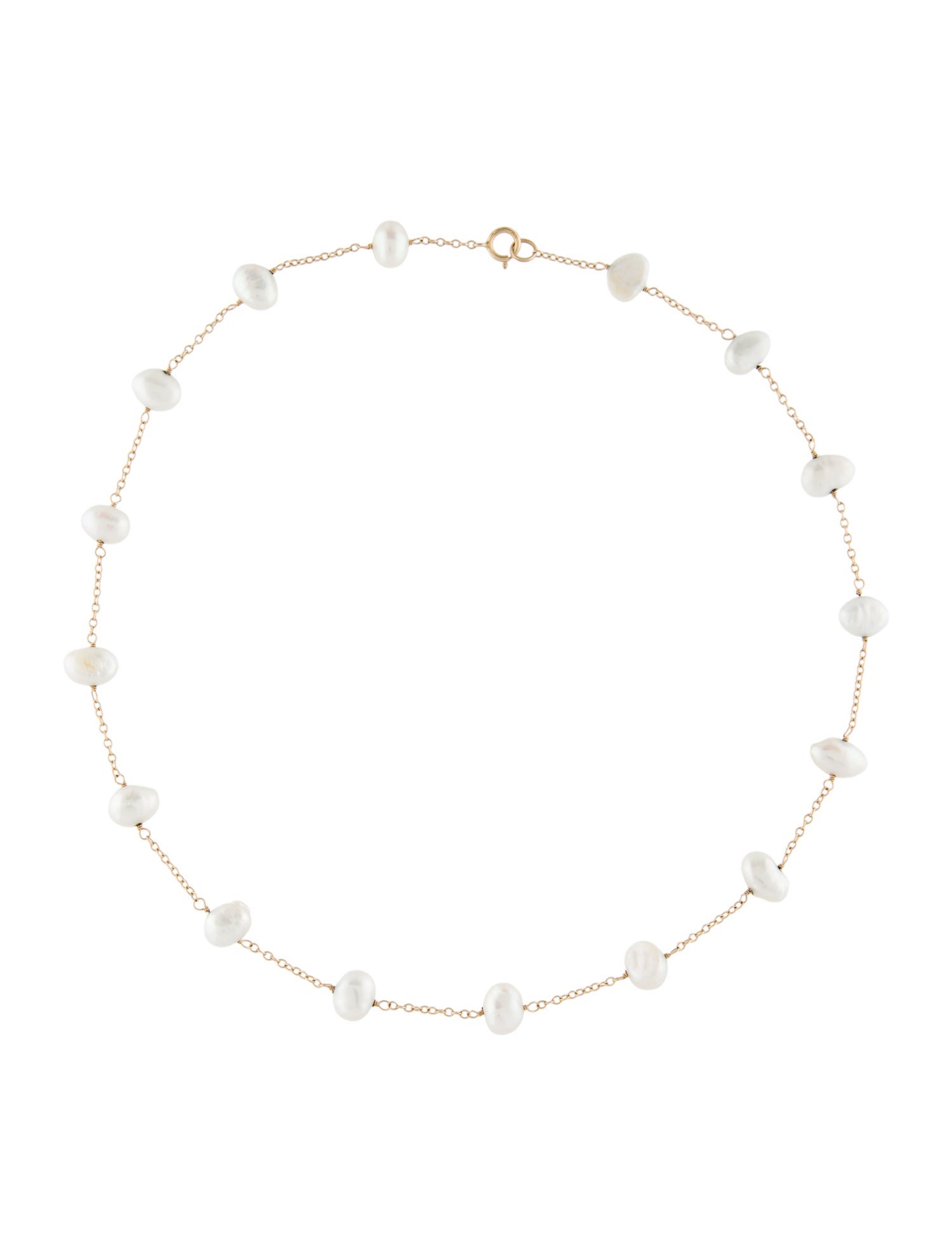 Necklace 14K Pearl Station