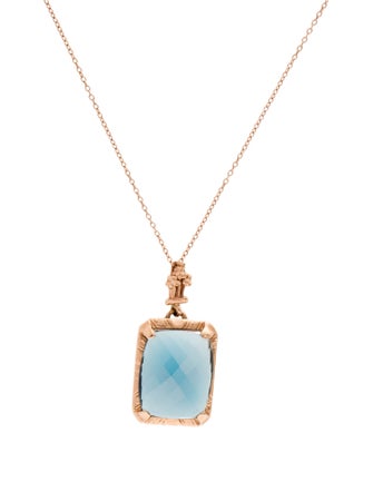 Necklace 14K Topaz Pendant Necklace