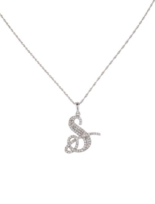 Necklace Diamond 'S' Pendant Necklace