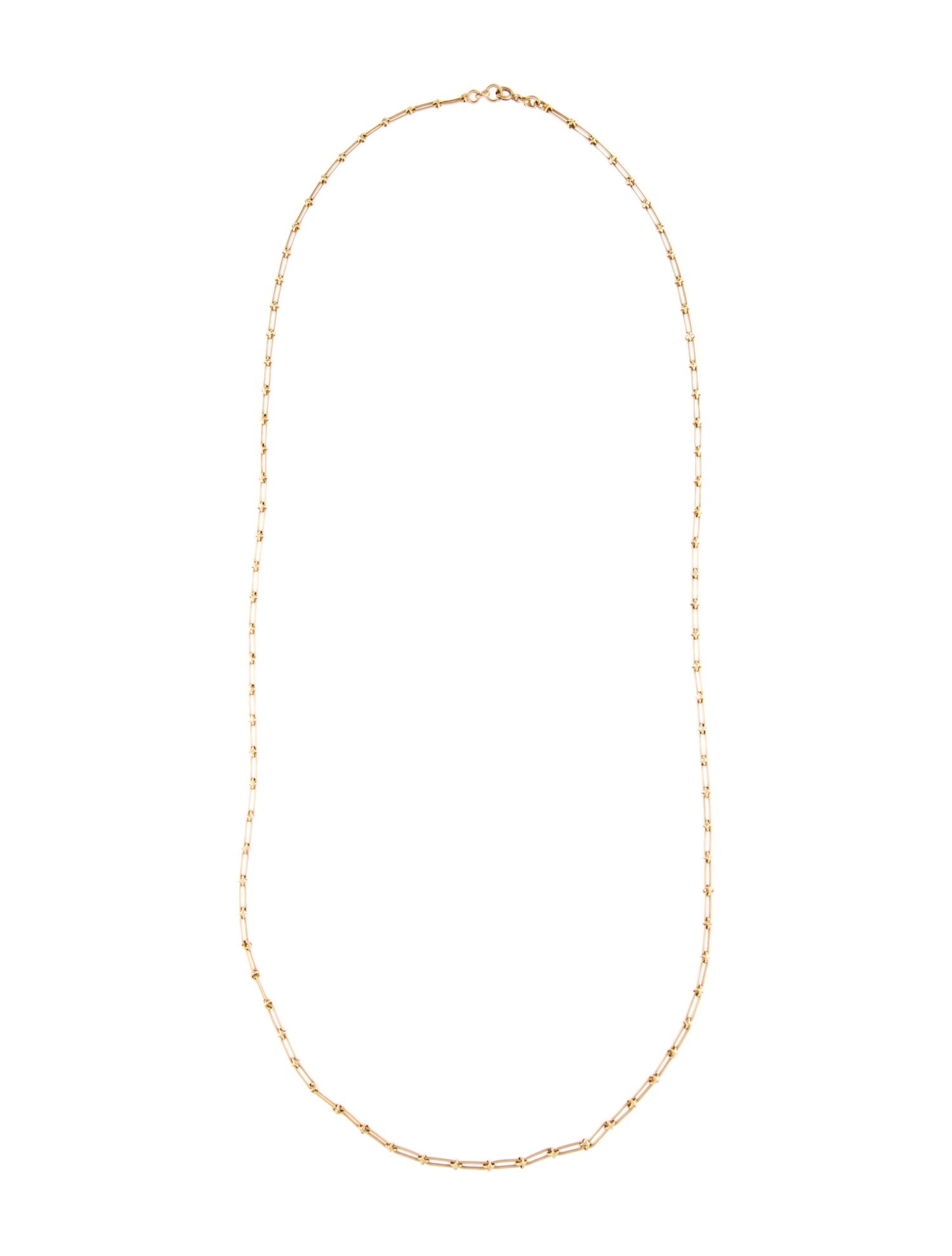 Necklace 15K Oval X Link Chain Necklace