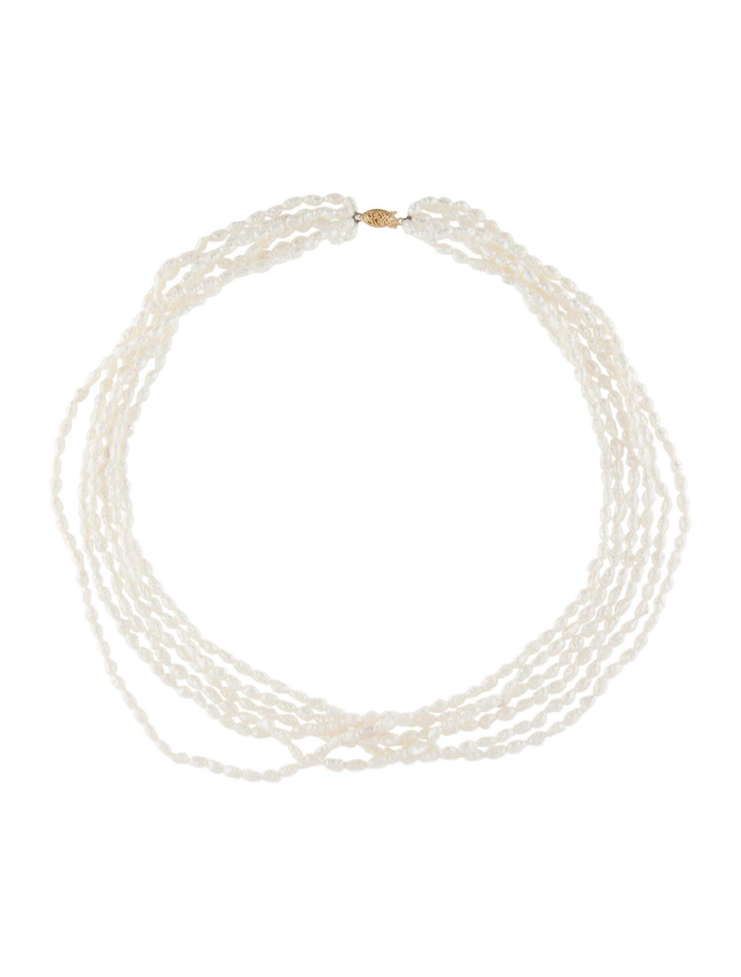 Necklace 14K Pearl Multistrand Necklace