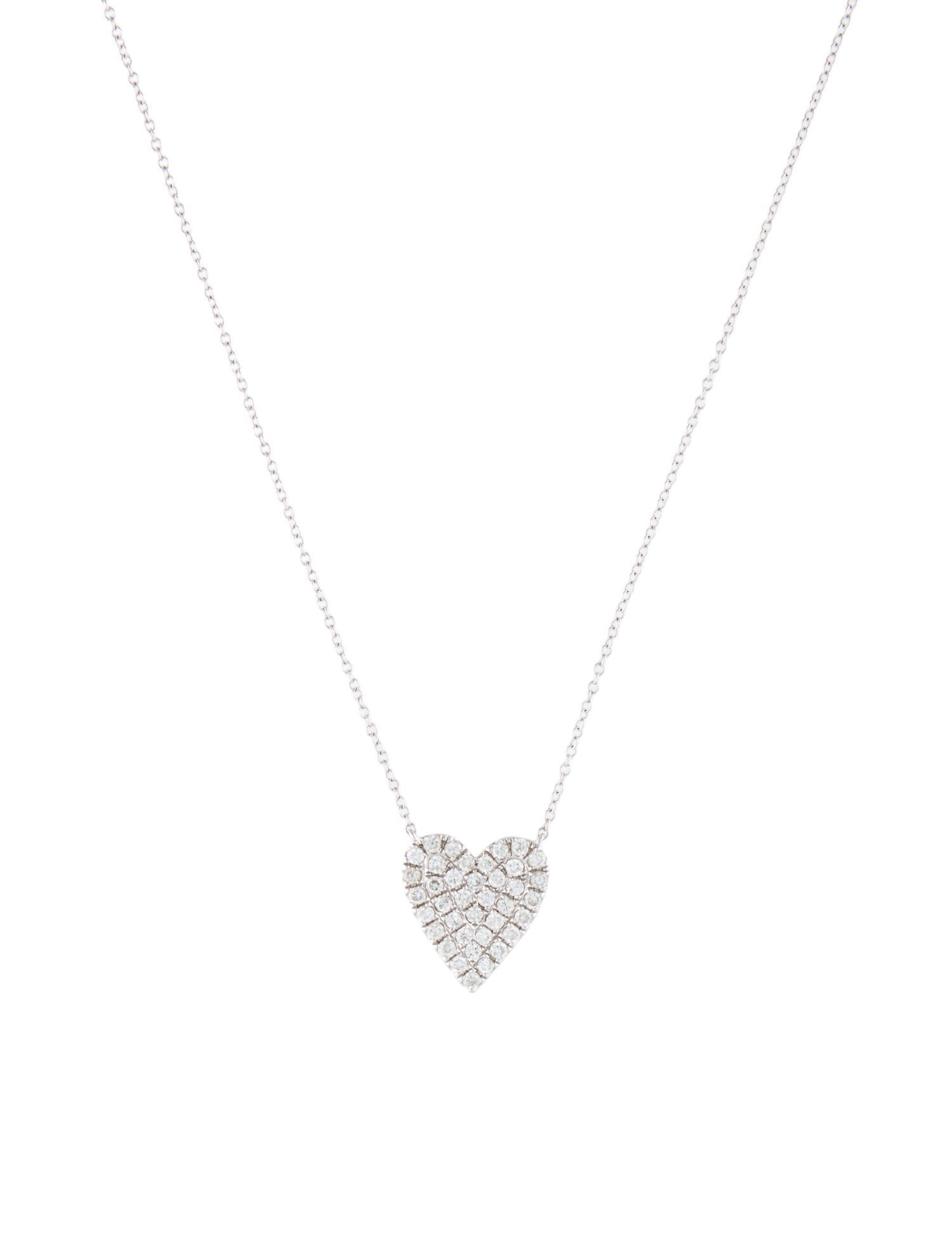 Necklace 14K Diamond Heart Pendant Necklace