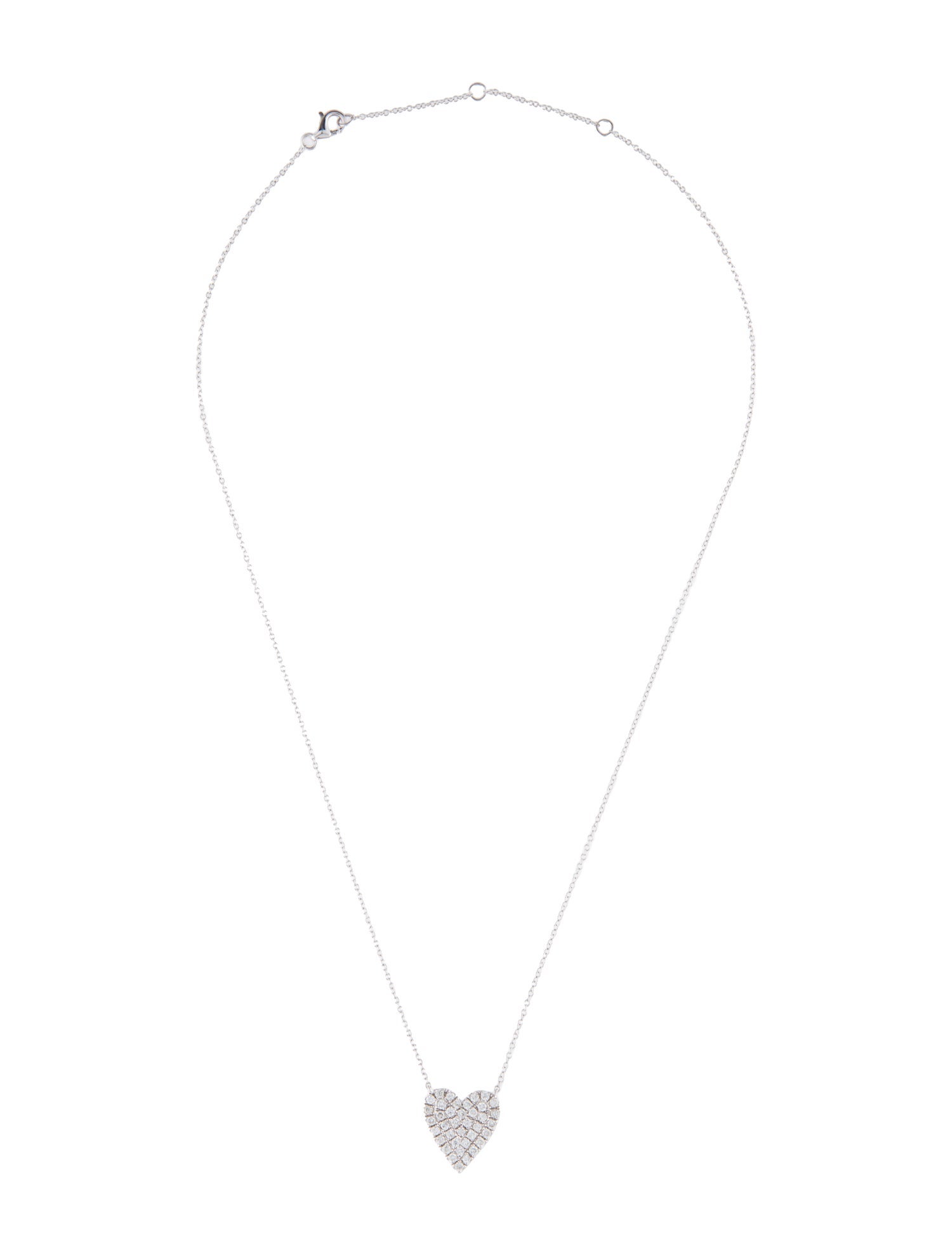 Necklace 14K Diamond Heart Pendant Necklace