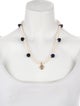 Necklace 14K Pearl, Lapis Lazuli & Chalcedony Bead Strand Necklace