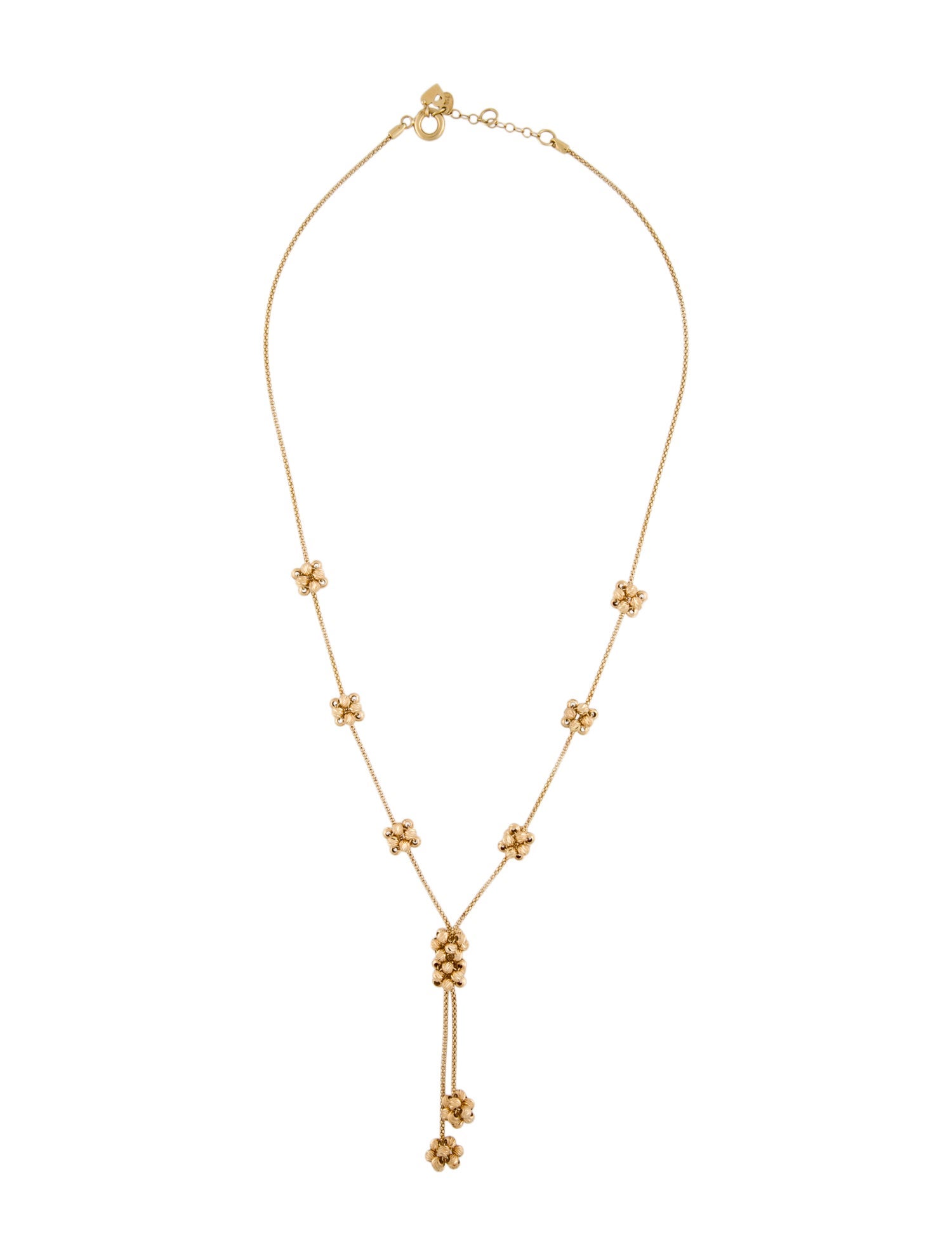 Necklace 18K Bead Cluster Station Necklace