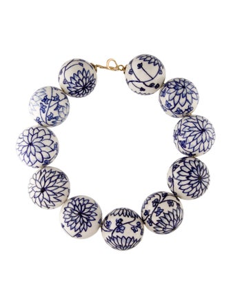 Necklace 10K Super Chunky Porcelain Bead Necklace