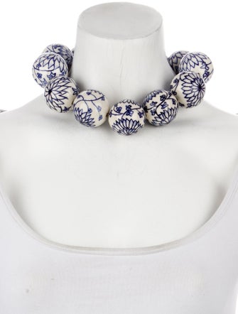 Necklace 10K Super Chunky Porcelain Bead Necklace
