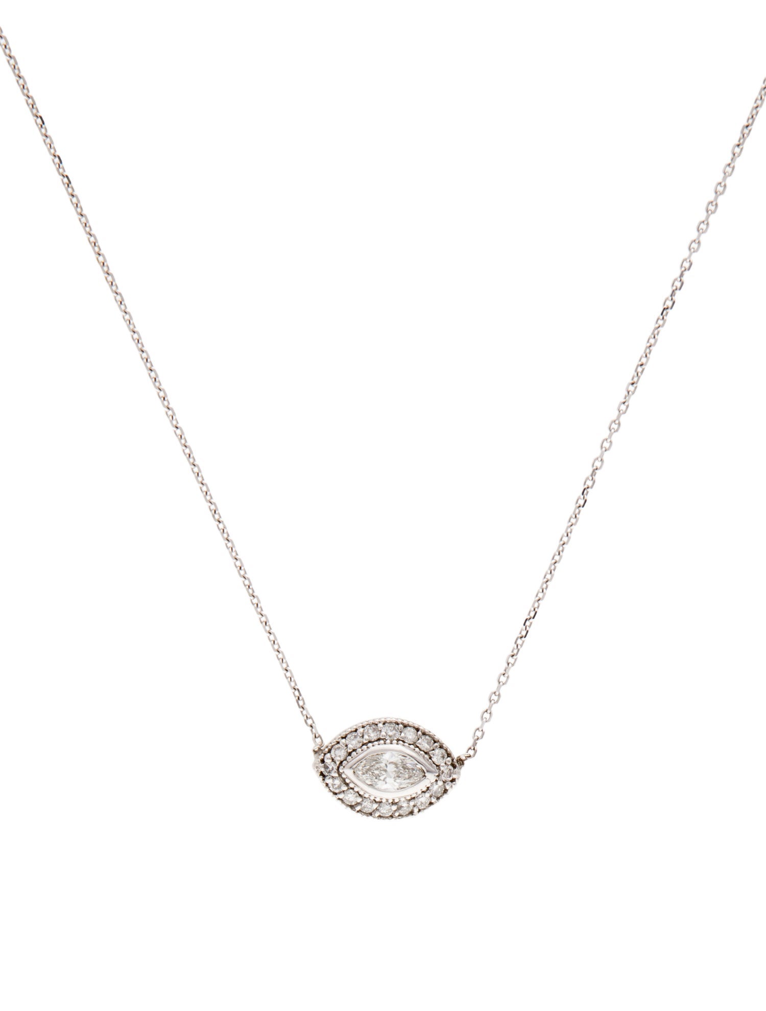 Necklace 14K Diamond Eye Pendant