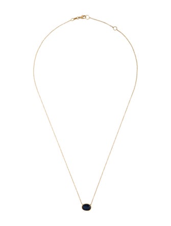 Necklace 18K Sapphire Pendant Necklace
