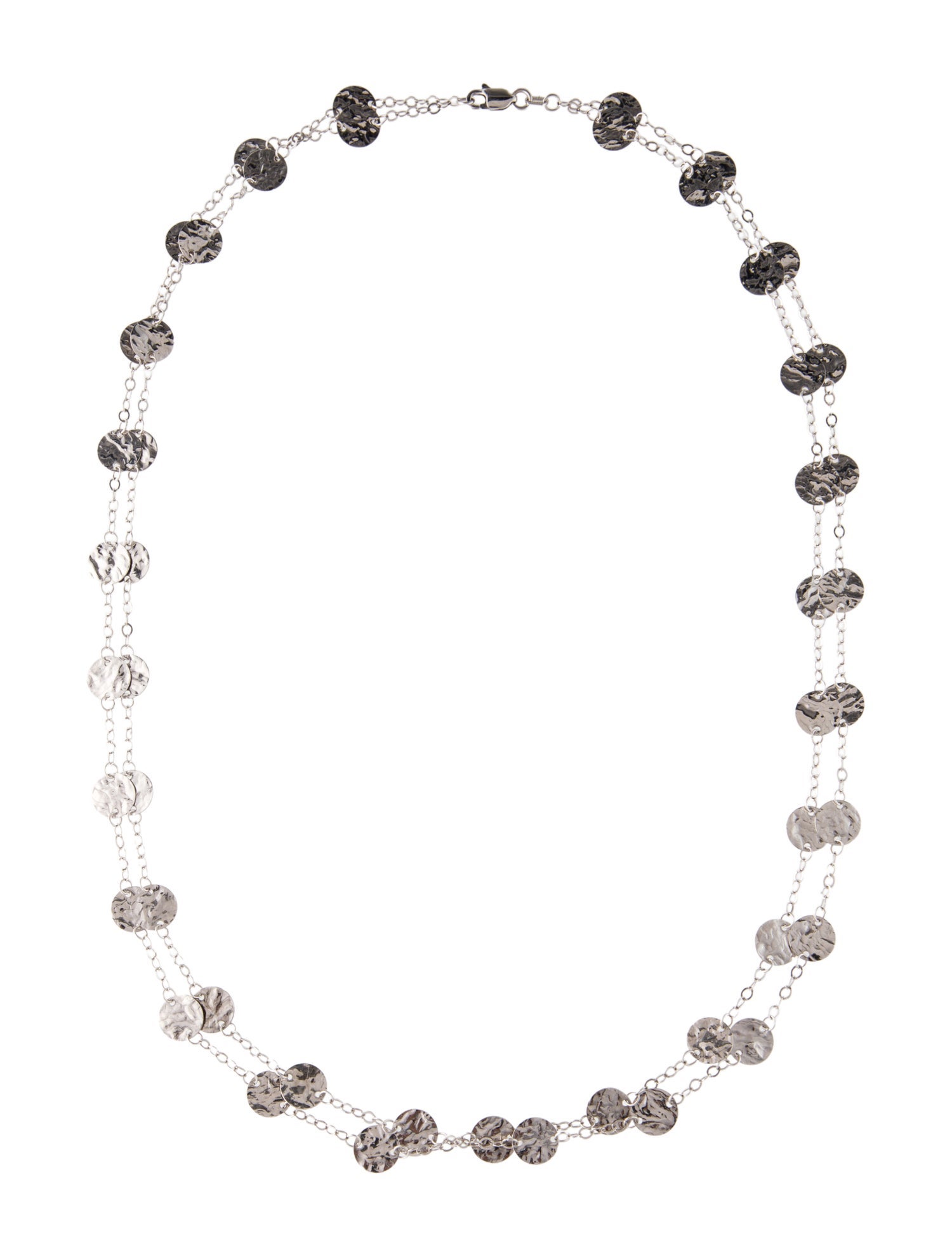 Necklace 14K Double Strand Disc Station