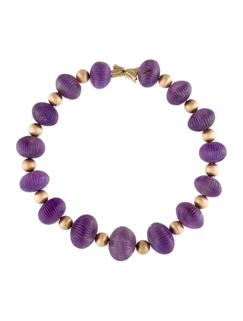 Necklace 14K Amethyst Bead Necklace