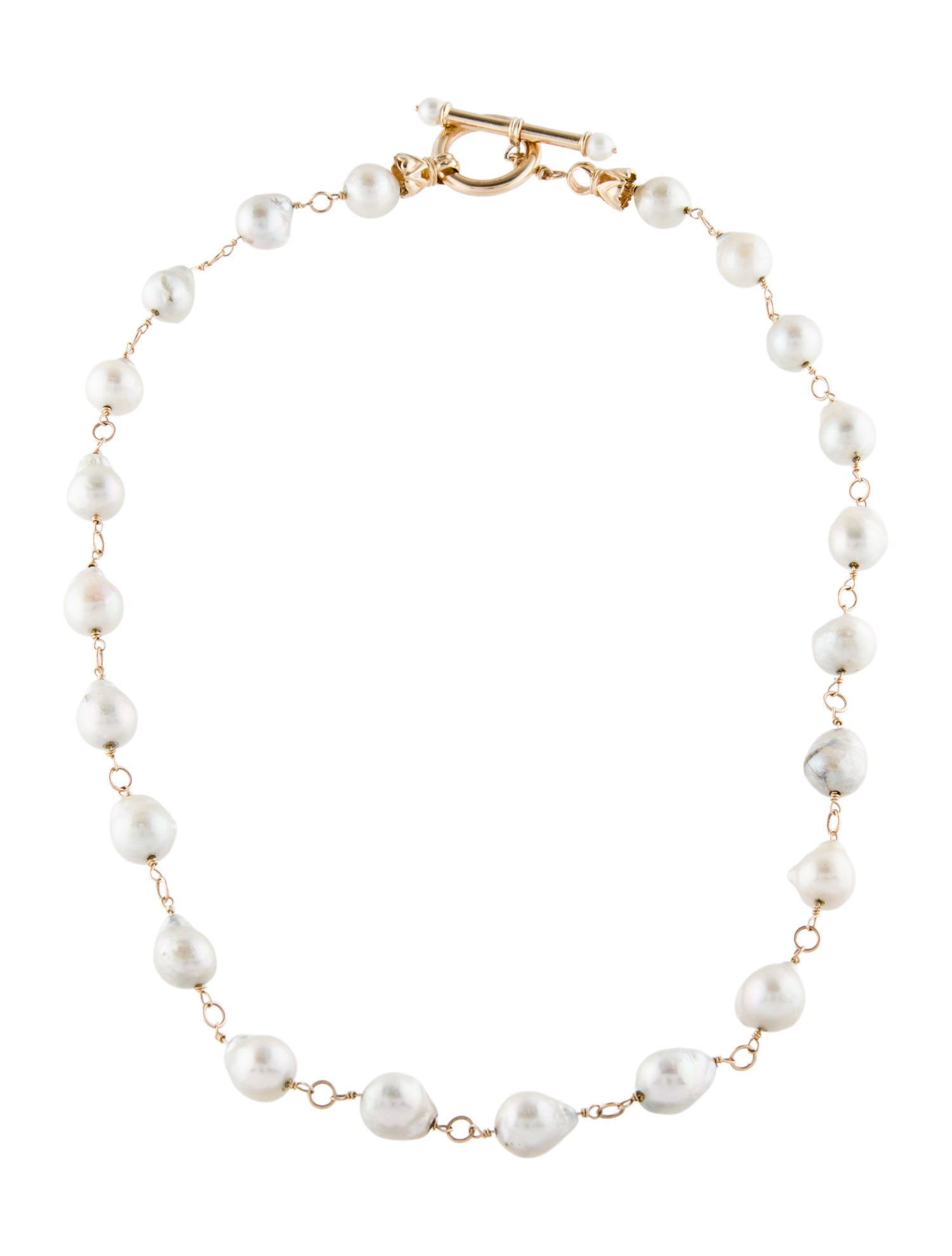 Necklace 14K Pearl Station