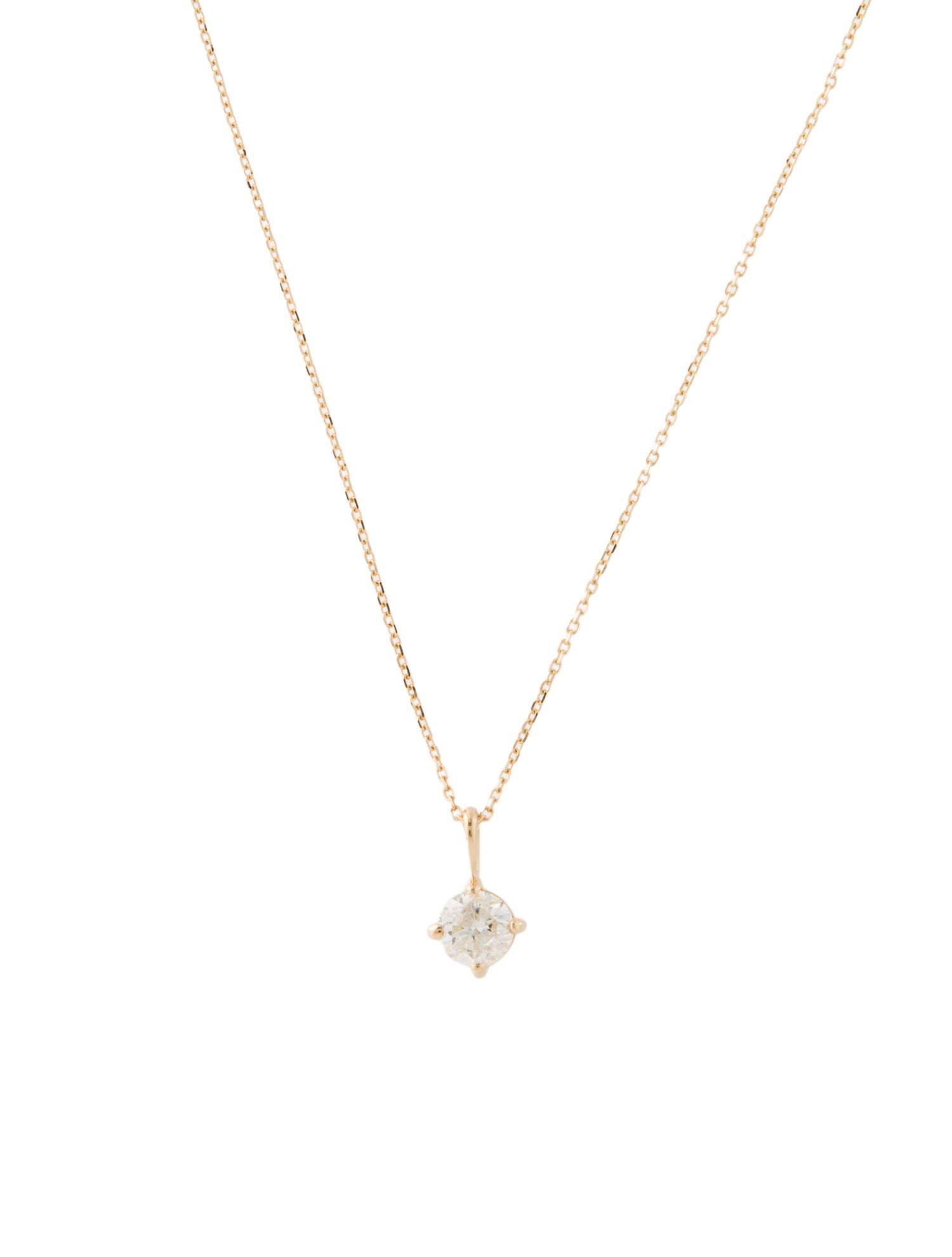 Necklace 14K Diamond Solitaire Pendant