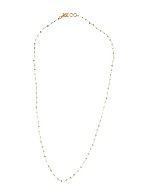 Necklace 18K Emerald Bead Necklace