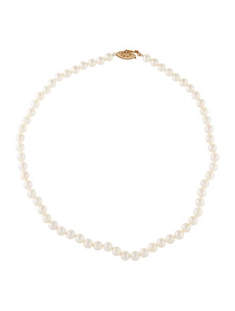 Necklace 14K Pearl Bead Strand Necklace