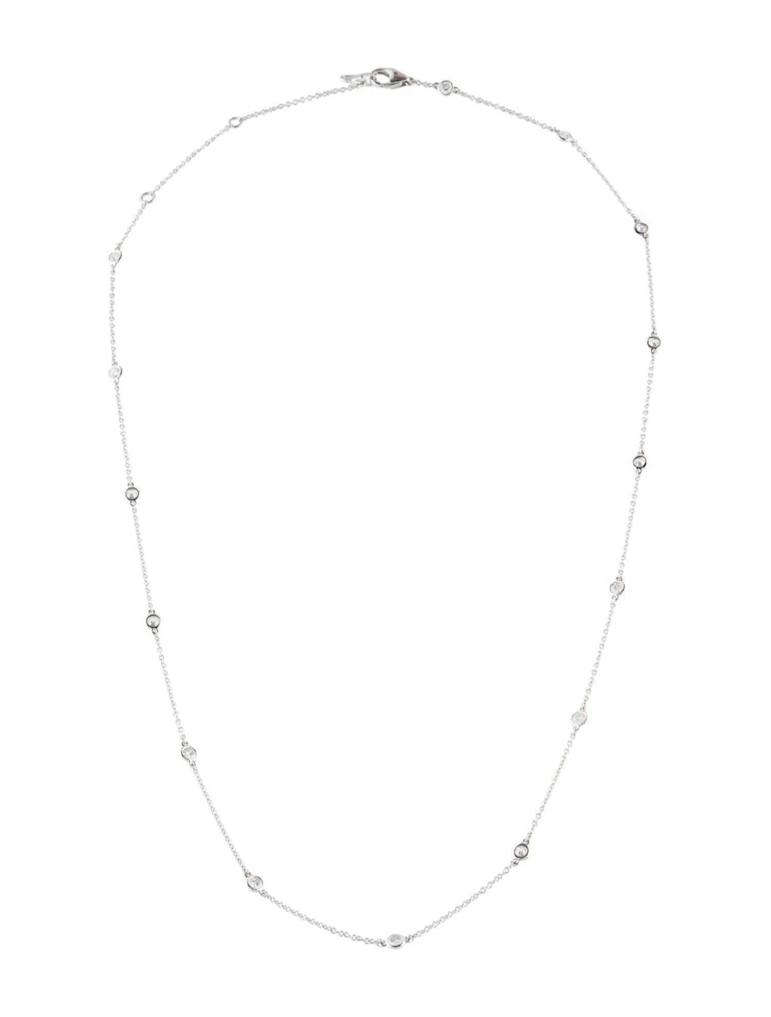 Necklace 14K Diamond Station Necklace
