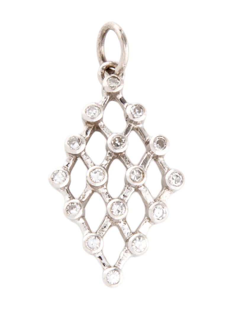 Necklace 18K Diamond Lattice Pendant