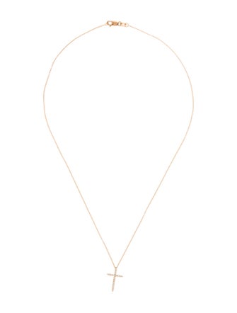 Necklace 18K Diamond Cross Pendant Necklace