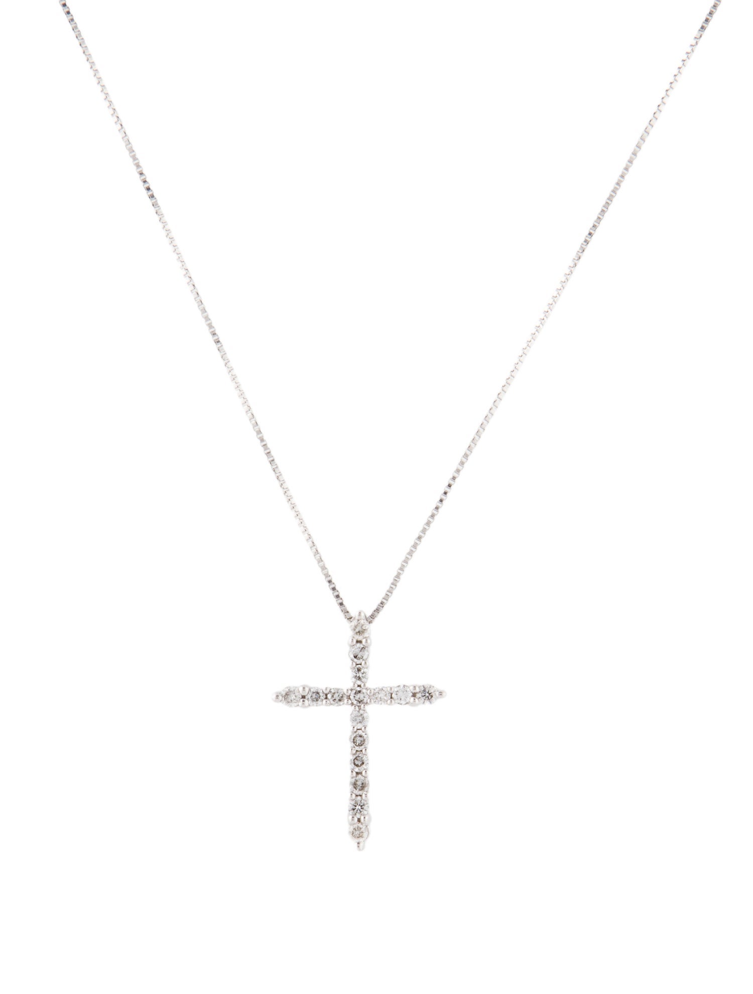 Necklace 14K Diamond Cross Pendant Necklace