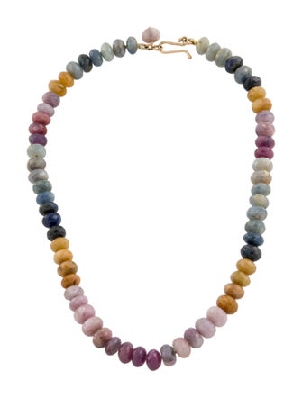 Necklace 14K Multistone Bead Strand Necklace