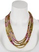Necklace 18K Multicolor Tourmaline Six-Strand Necklace