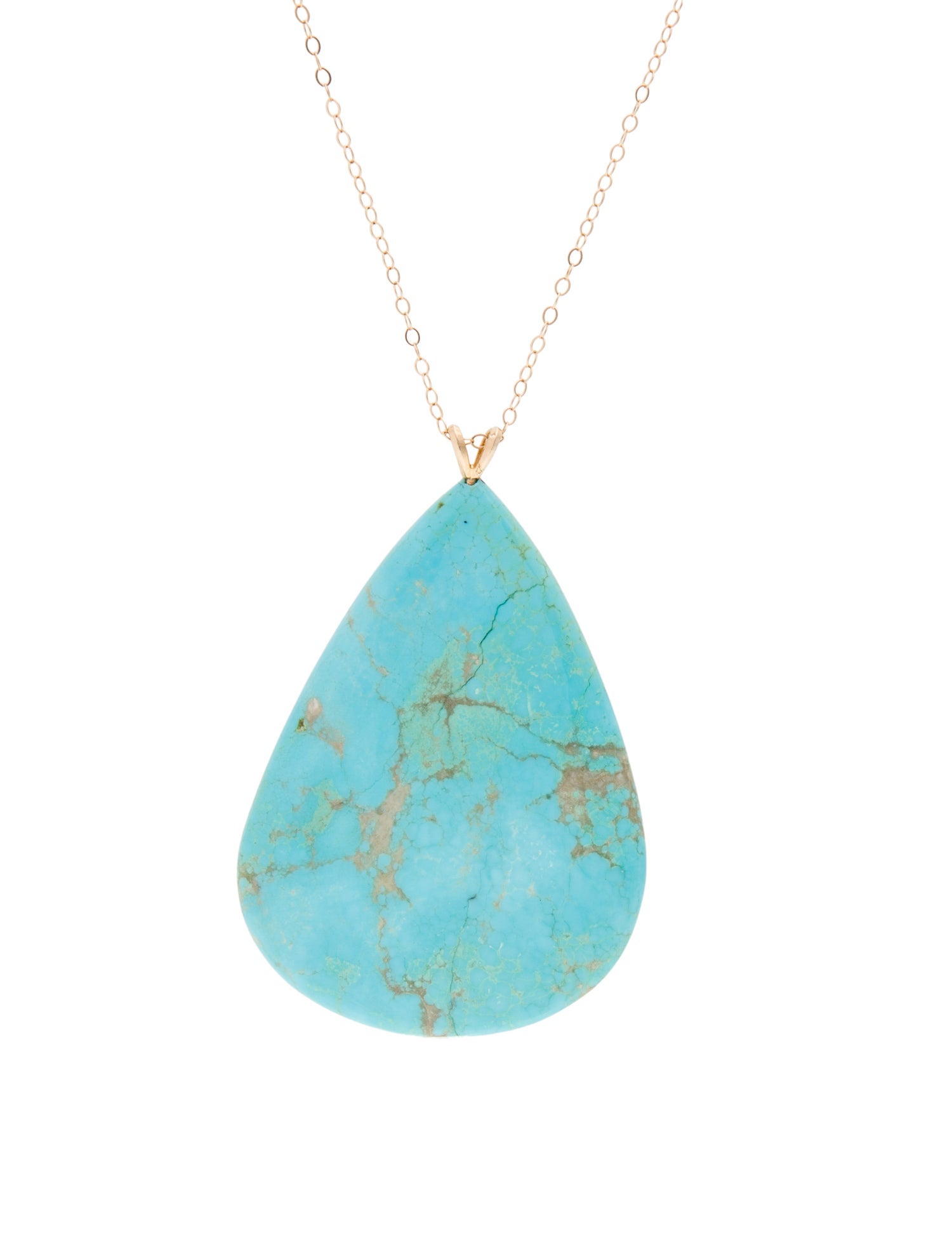 Necklace 14K Turquoise Pendant