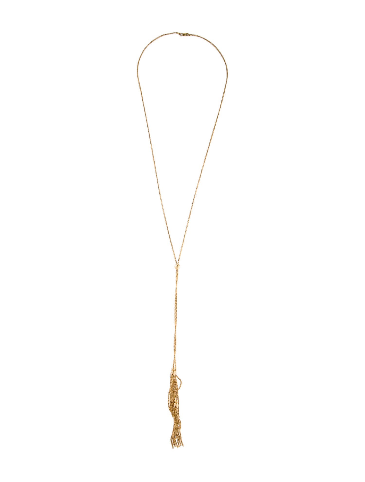 Necklace 10K Tassel Lavalier