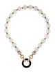 Necklace 18K Quartz, Onyx, & Diamond Bead Necklace