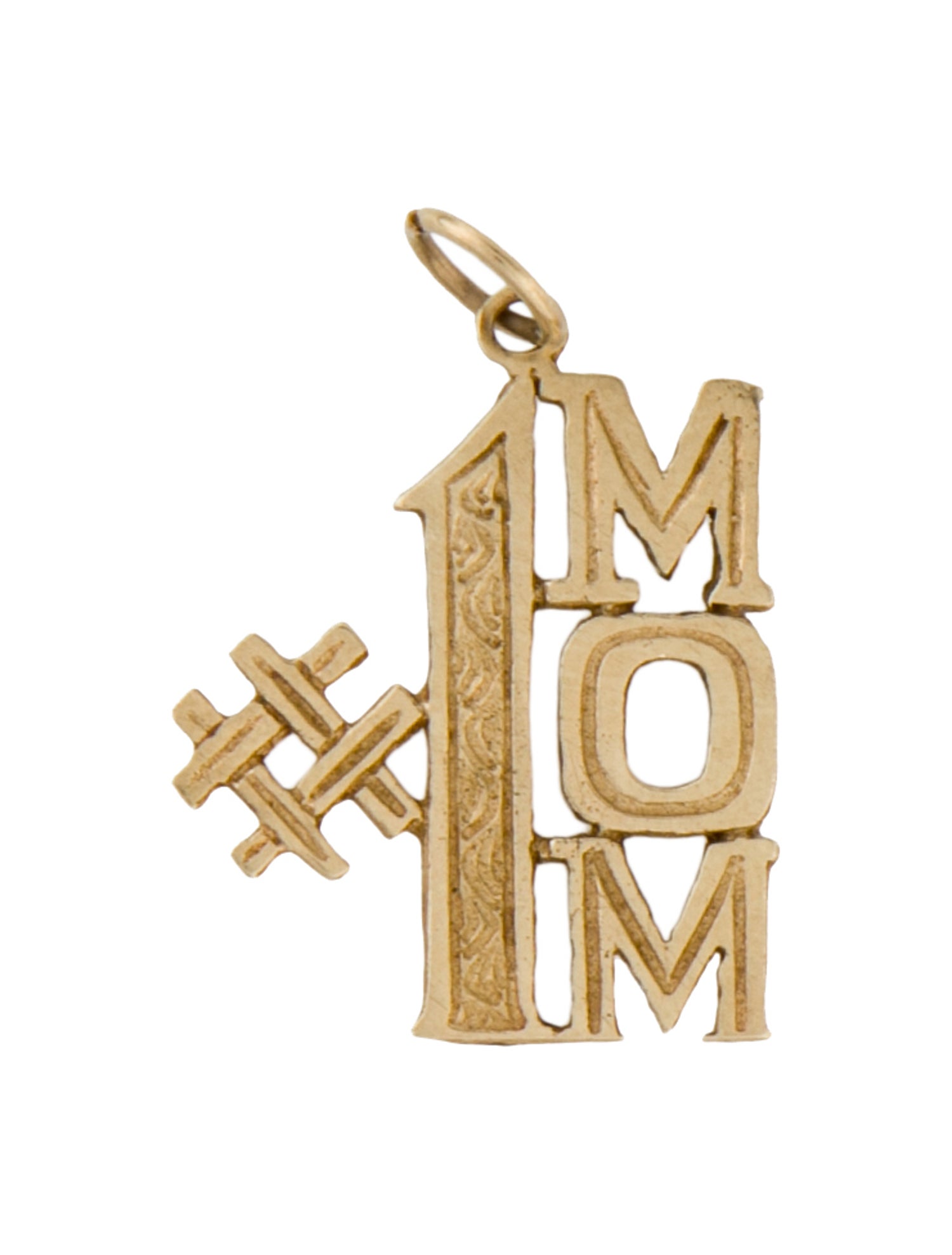 Necklace 14K '#1 Mom' Pendant