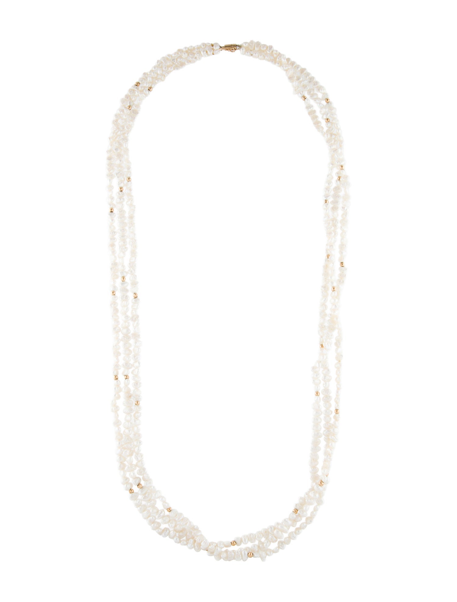 Necklace 14K Pearl Multistrand Necklace