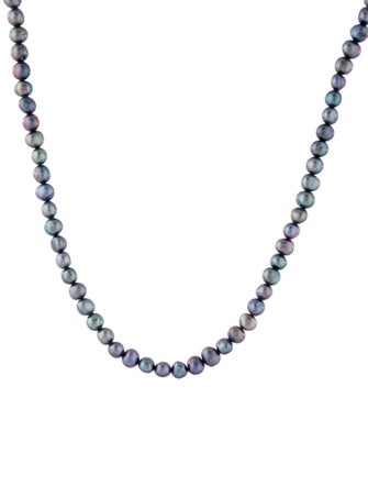 Necklace 14K Dyed Pearl Strand Necklace