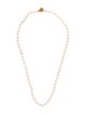 Necklace 14K Pearl & Dyed Chalcedony Accented Bead Strand Necklace