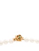 Necklace 14K Pearl & Dyed Chalcedony Accented Bead Strand Necklace