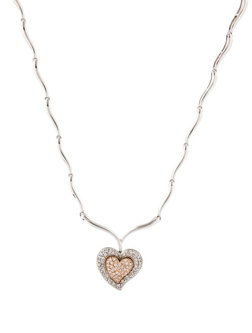 Necklace 14K Diamond Heart Collar Necklace