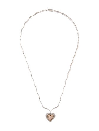 Necklace 14K Diamond Heart Collar Necklace