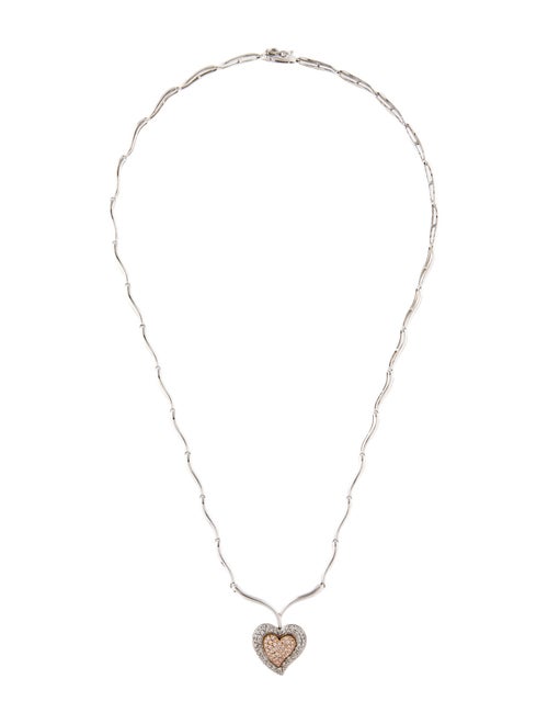 Necklace 14K Diamond Heart Collar Necklace