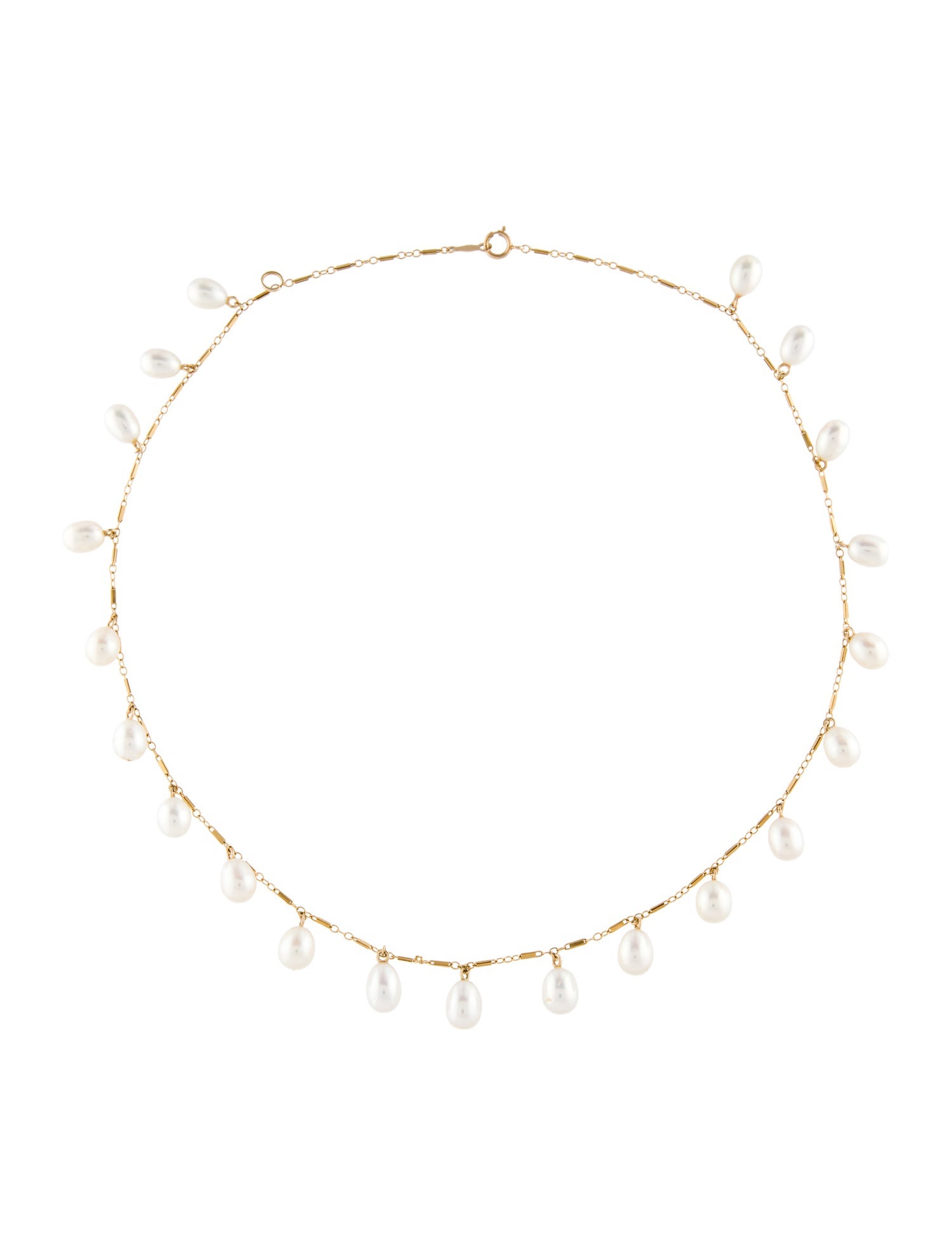 Necklace 14K Pearl Station