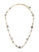 Necklace 18K Cultured Pearl & Diamond Station Necklace