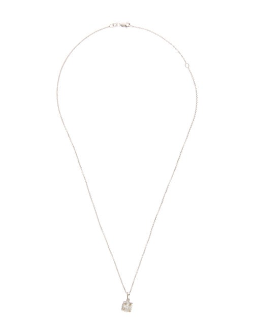 Necklace 14K Diamond Illusion Solitaire Pendant Necklace