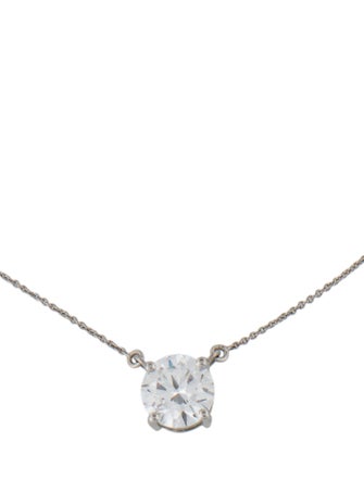 Necklace Platinum 3.90ct Lab-Grown Diamond Pendant Necklace