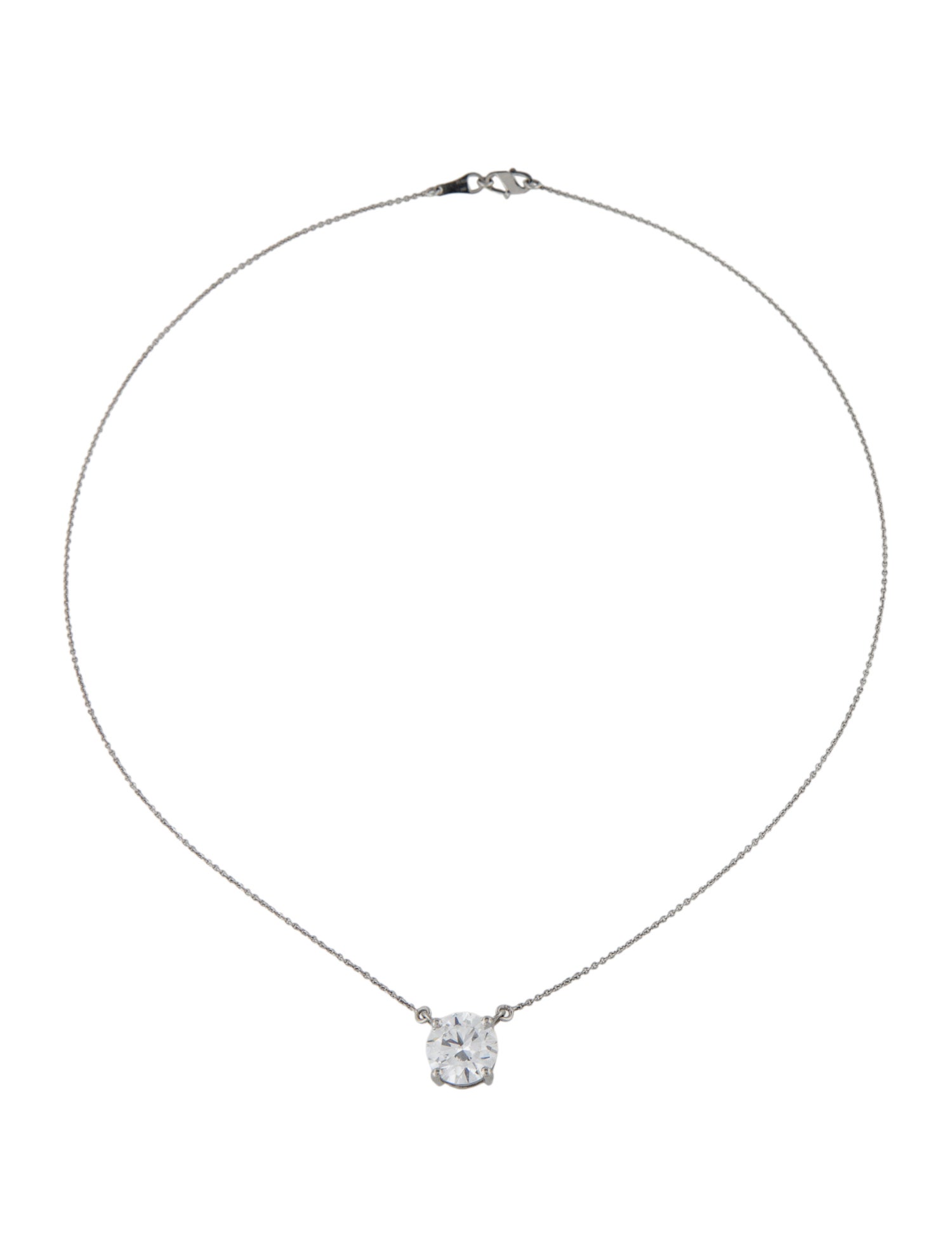 Necklace Platinum 3.90ct Lab-Grown Diamond Pendant Necklace
