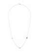 Necklace 14K Diamond & Ruby Station Necklace