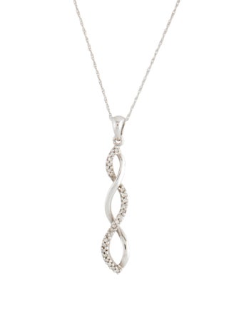 Necklace 14K Diamond Twist Pendant Necklace