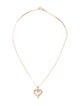 Necklace 14K Diamond Open Heart Pendant Necklace