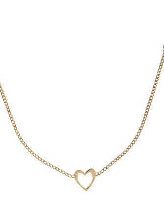 Necklace 14K Heart Station Necklace