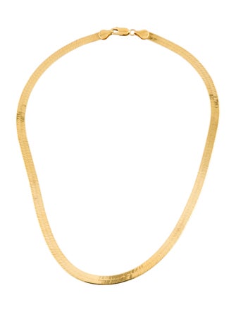 Necklace 14K Herringbone Chain Link Necklace