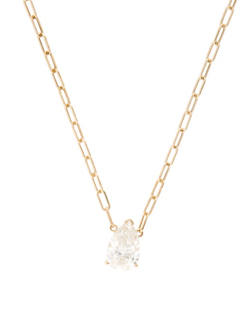 Necklace 14K 4.01ct Lab-Grown Diamond Pendant Necklace