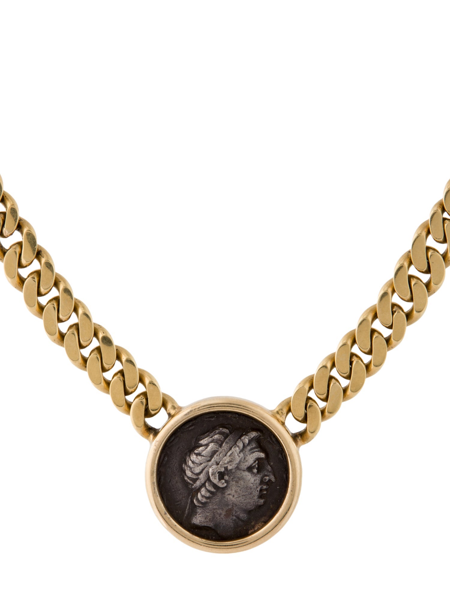 Necklace 18K & Silver Coin Chain Necklace