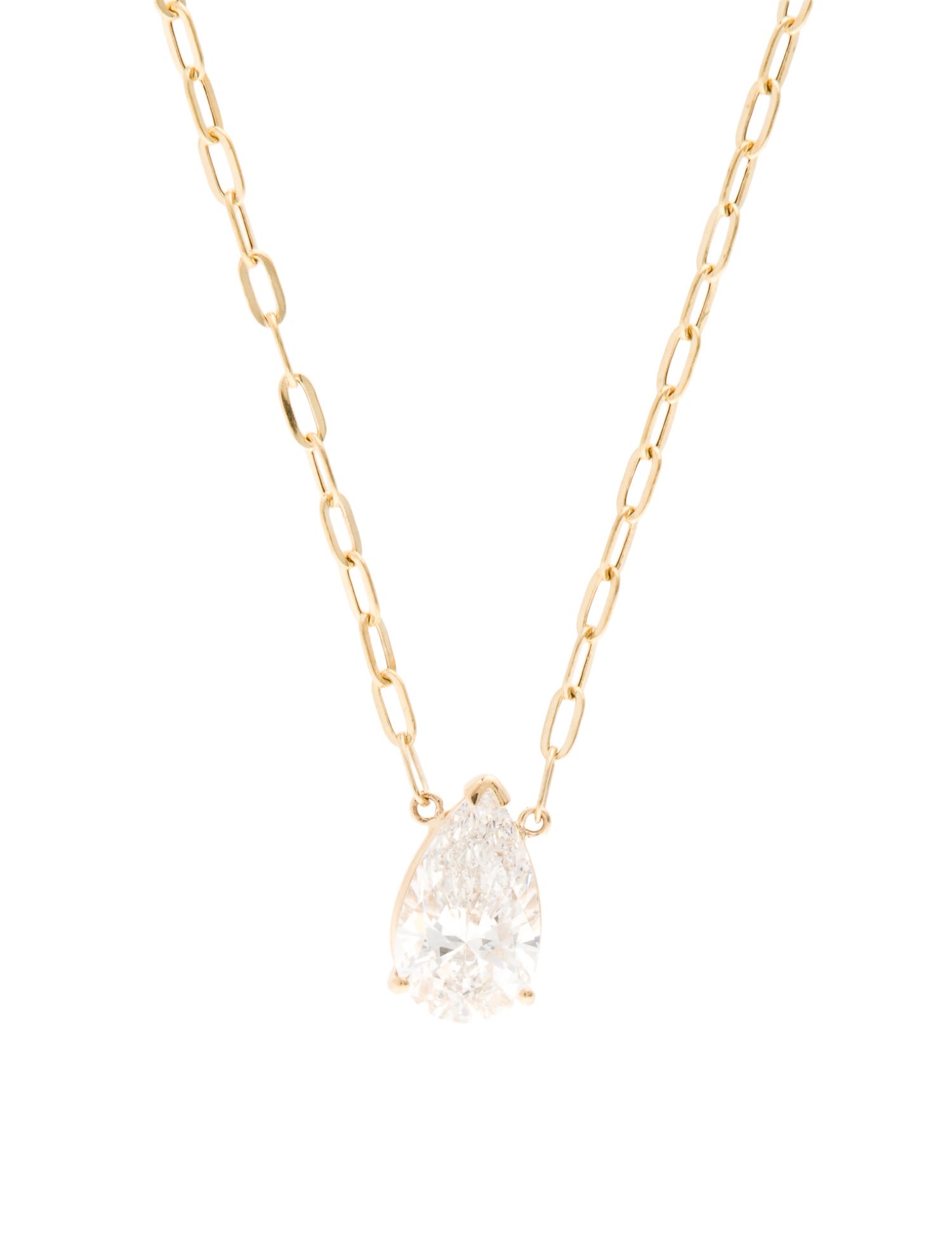 Necklace 14K 4.20ct Lab-Grown Diamond Pendant