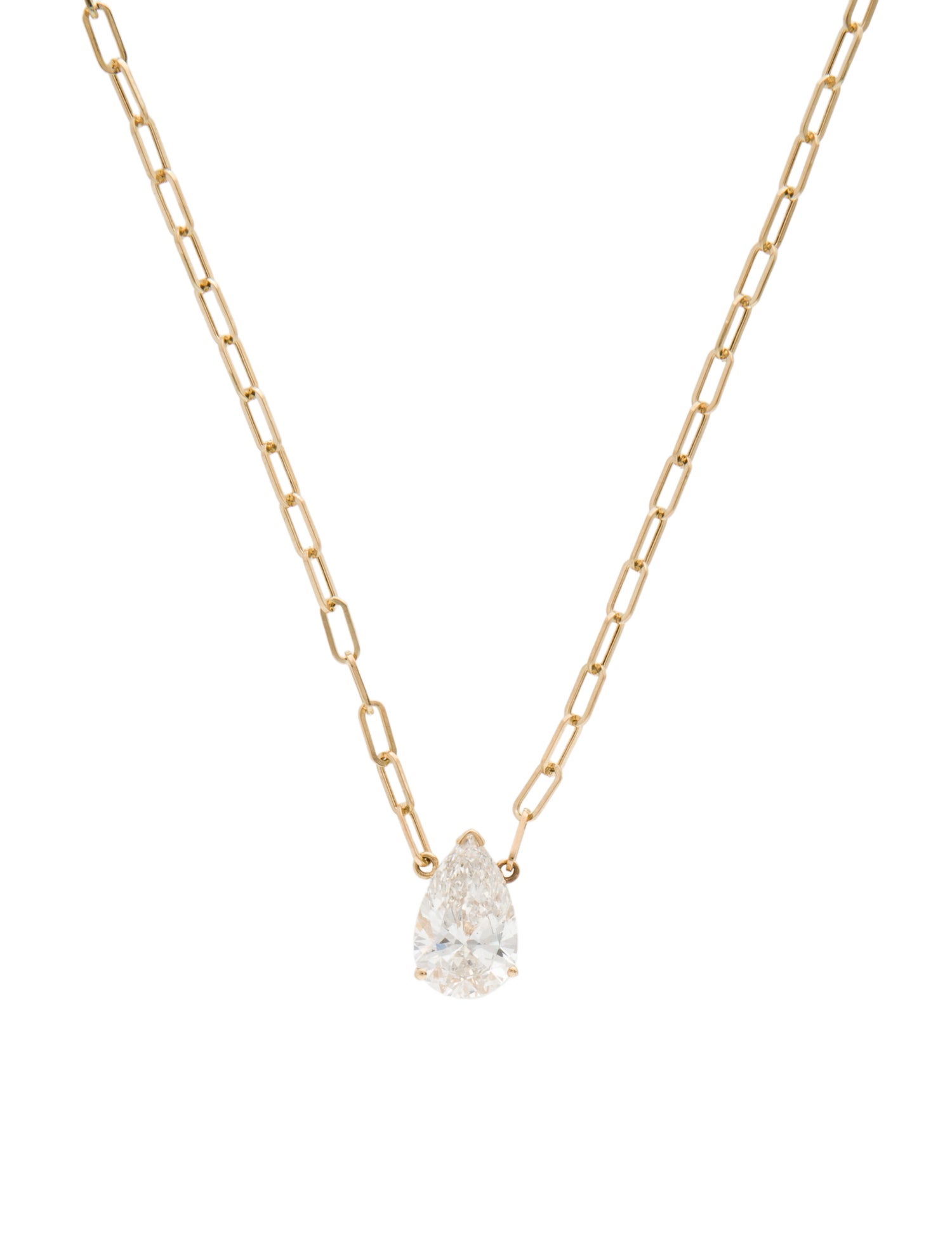 Necklace 14K 3.10ct Lab-Grown Diamond Pendant